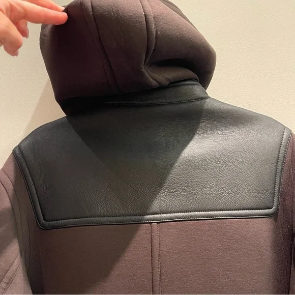 Neil Barrett - Black and Brown Hooded Military Coat OversizedFit